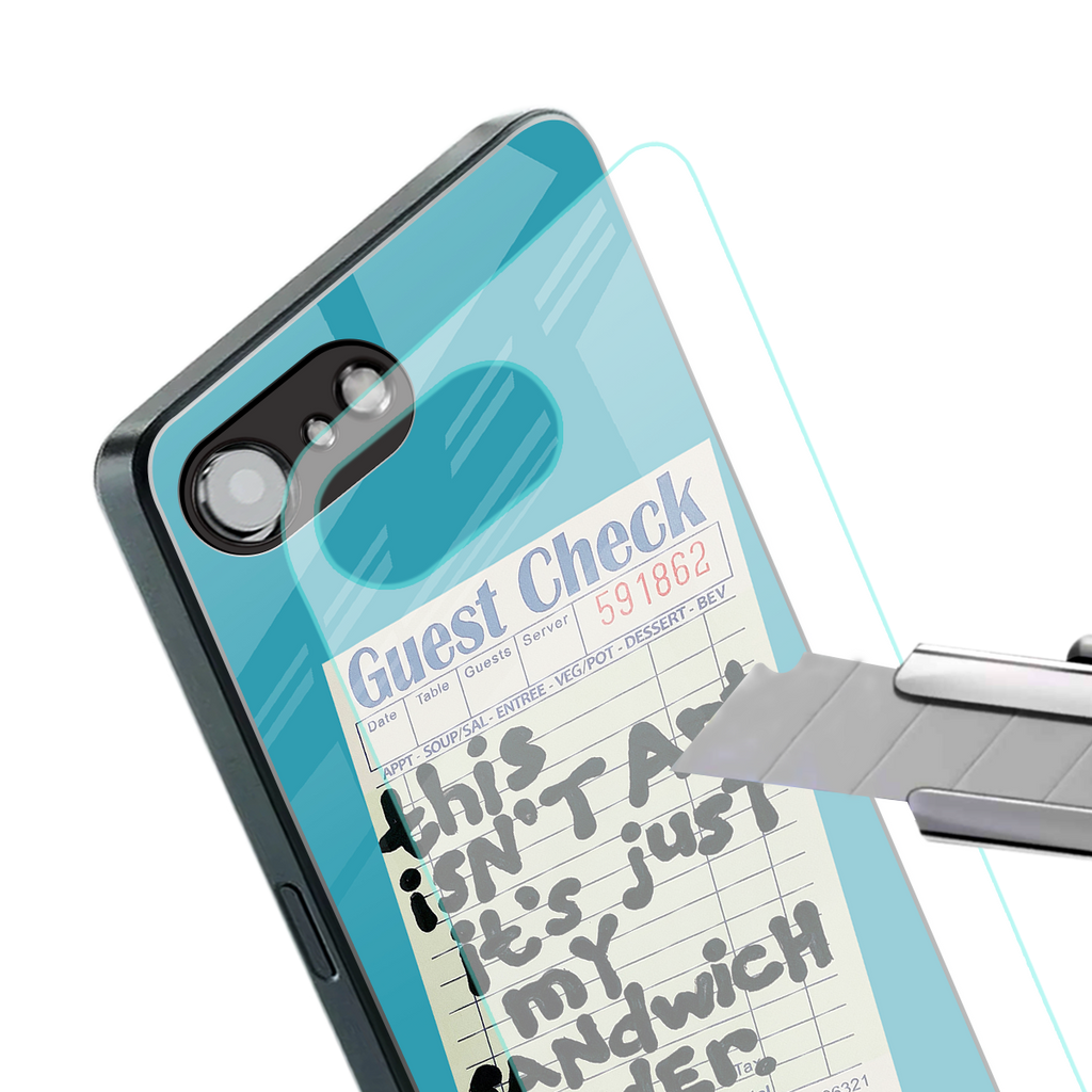 sandwich order back phone cover | glass case for iphone 16e