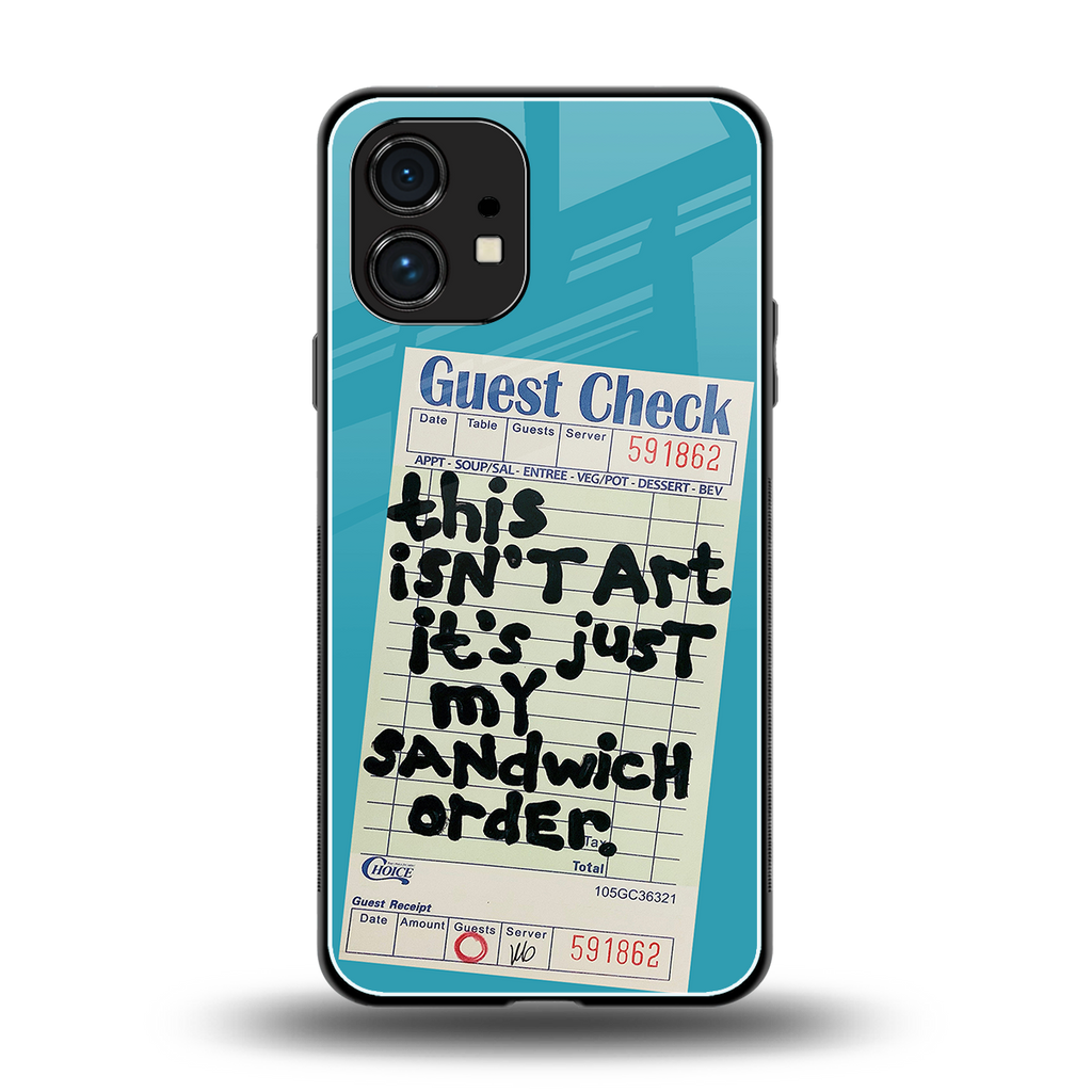 sandwich order back phone cover | glass case for nothing phone 1