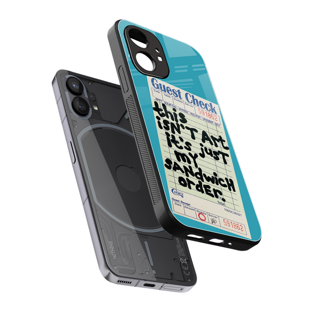 sandwich order back phone cover | glass case for nothing phone 1