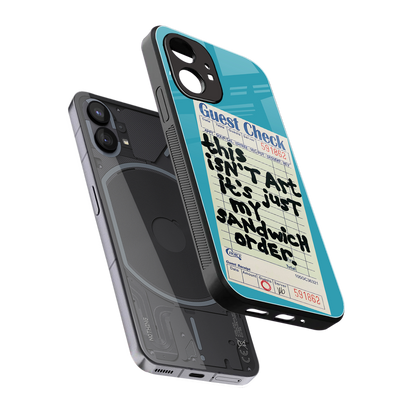 sandwich order back phone cover | glass case for nothing phone 1