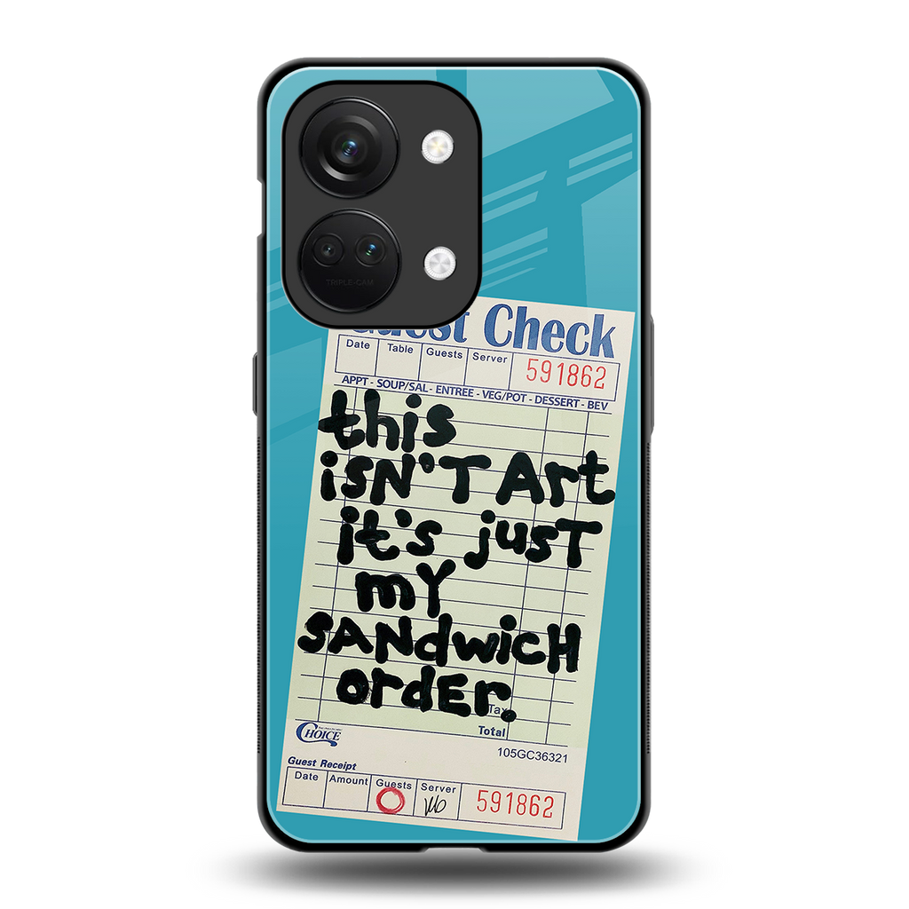 sandwich order back phone cover | glass case for oneplus nord 3