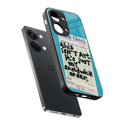 sandwich order back phone cover | glass case for oneplus nord 3