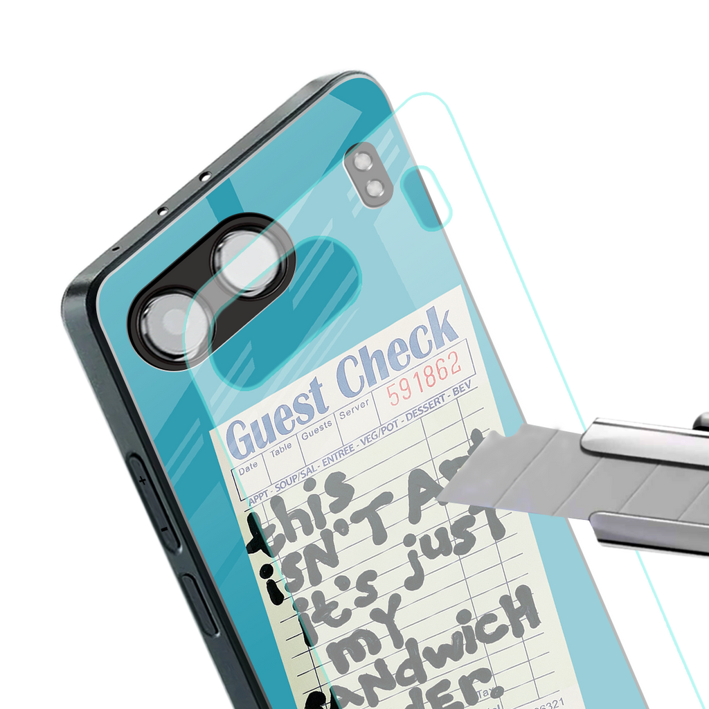 sandwich order back phone cover | glass case for oneplus nord 4