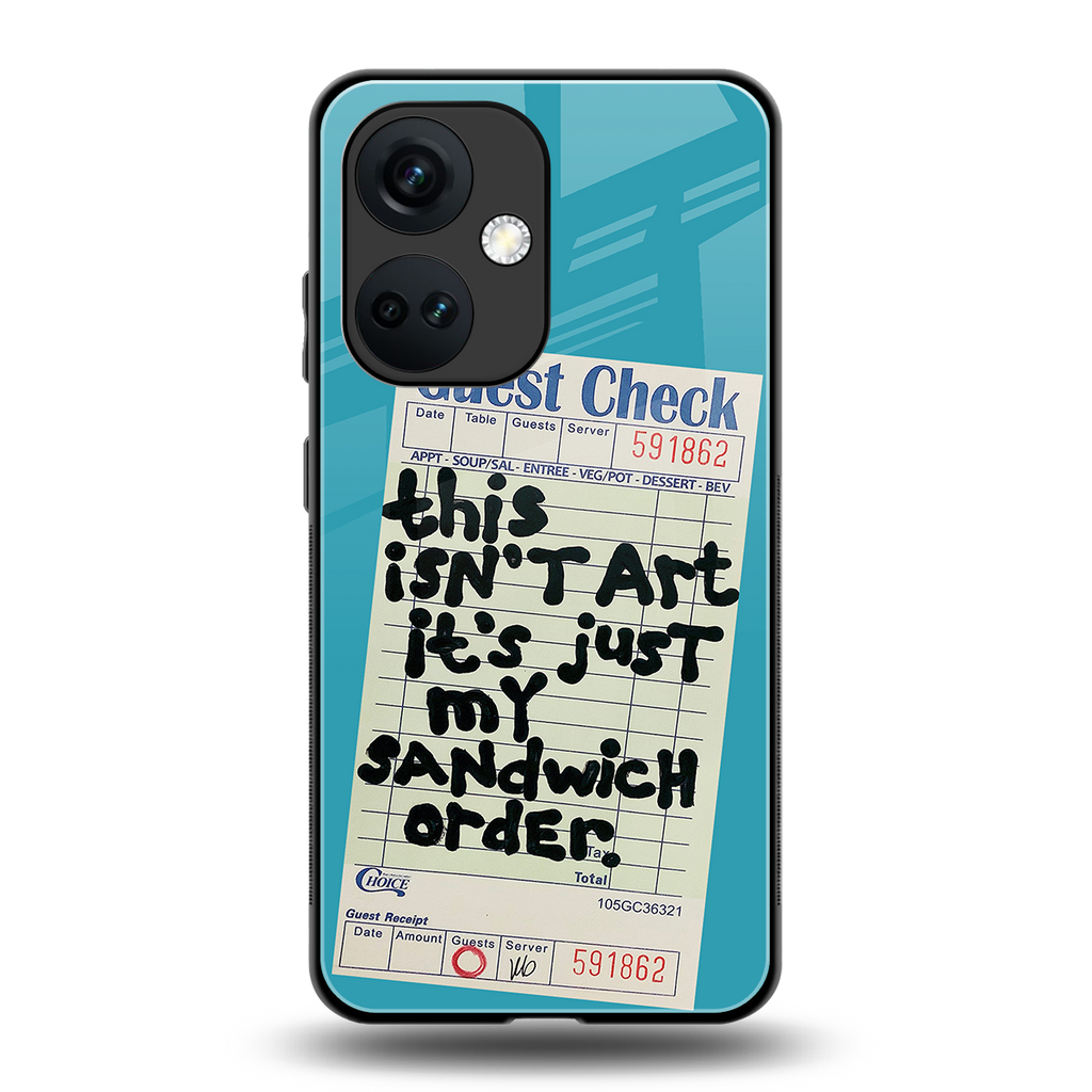 sandwich order back phone cover | glass case for oneplus nord ce 3