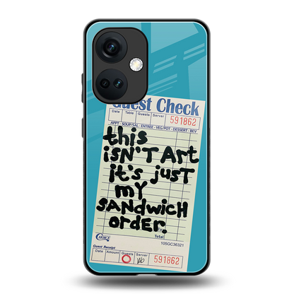 sandwich order back phone cover | glass case for oneplus nord ce 3