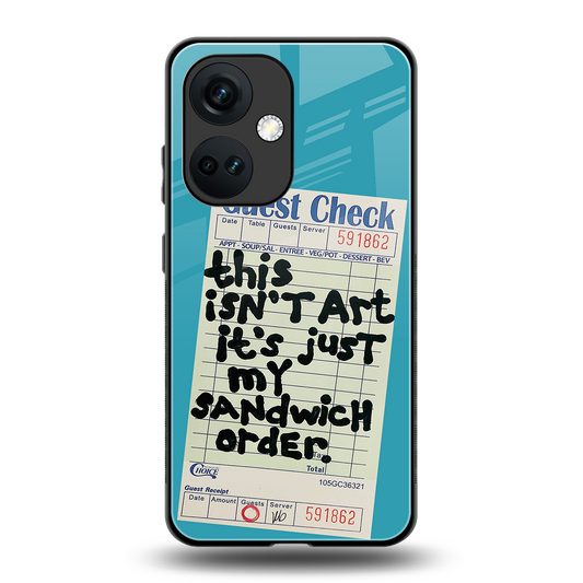 sandwich order back phone cover | glass case for oneplus nord ce 3