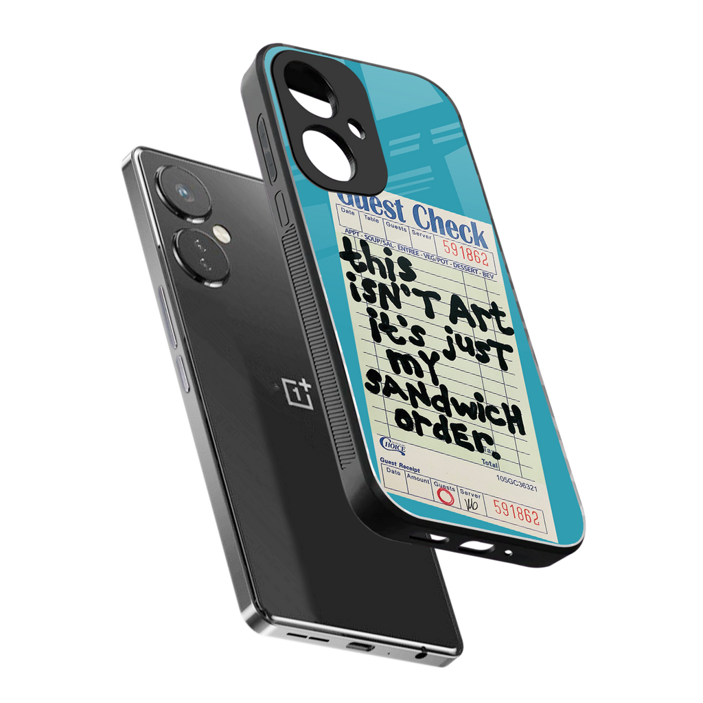 sandwich order back phone cover | glass case for oneplus nord ce 3