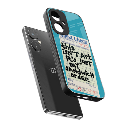 sandwich order back phone cover | glass case for oneplus nord ce 3