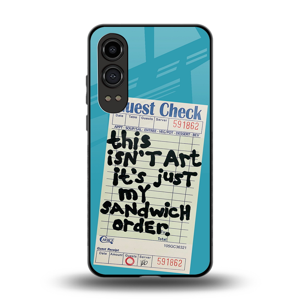 sandwich order back phone cover | glass case for oneplus nord ce 4 lite