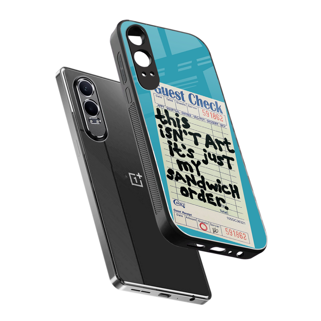 sandwich order back phone cover | glass case for oneplus nord ce 4 lite
