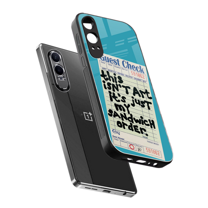 sandwich order back phone cover | glass case for oneplus nord ce 4 lite