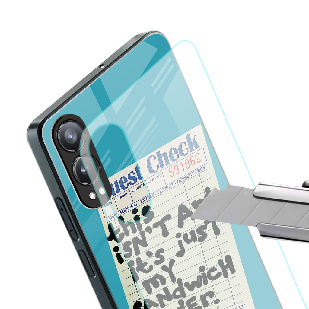 sandwich order back phone cover | glass case for oneplus nord ce 4 lite