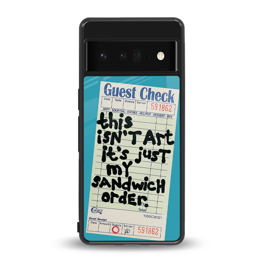 sandwich order back phone cover | glass case for google pixel 6 pro
