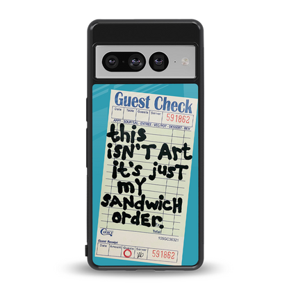 sandwich order back phone cover | glass case for google pixel 7 pro
