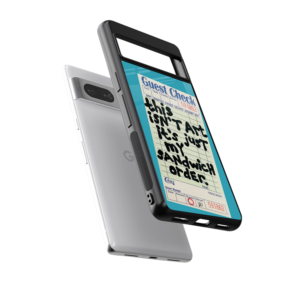 sandwich order back phone cover | glass case for Google Pixel 7A