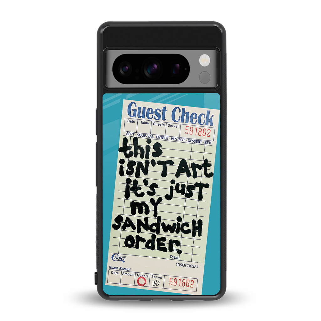 sandwich order back phone cover | glass case for google pixel 8 pro