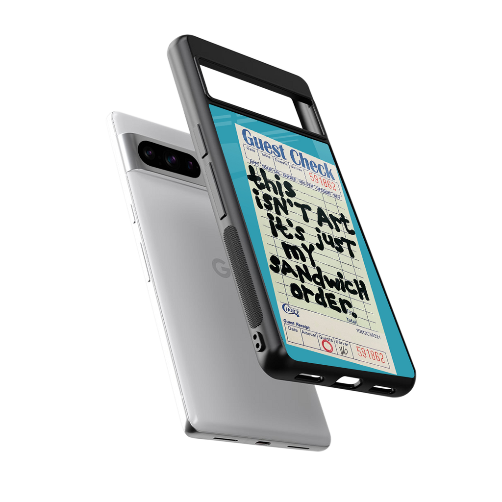 sandwich order back phone cover | glass case for google pixel 8 pro