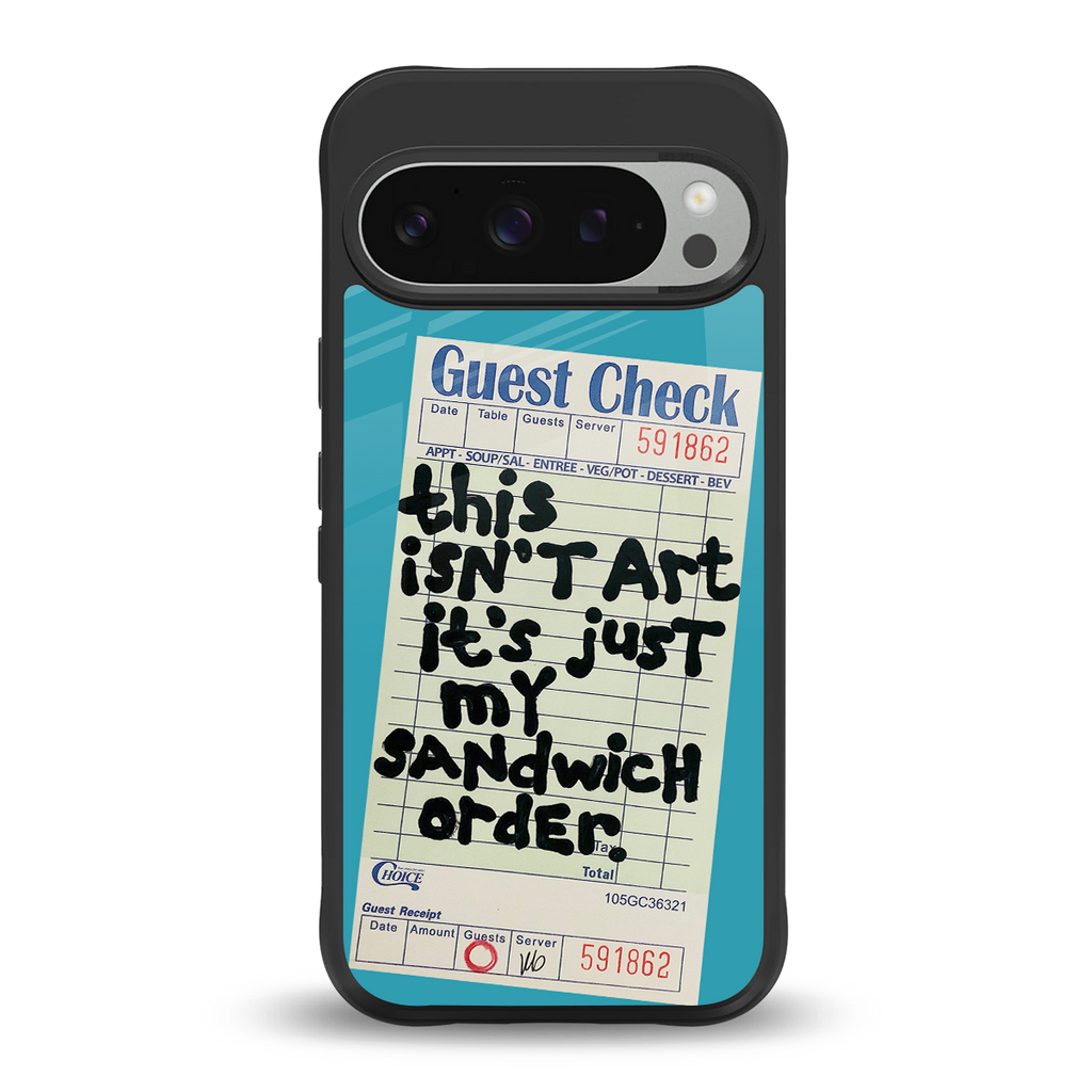 sandwich order back phone cover | glass case for google pixel 9 pro xl