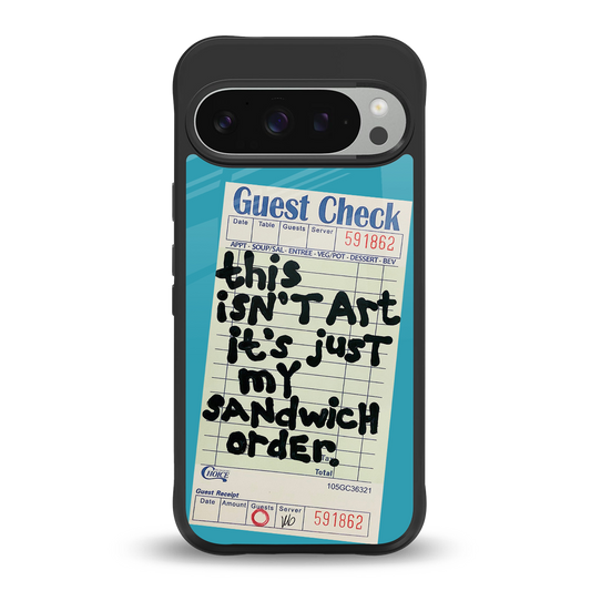 sandwich order back phone cover | glass case for google pixel 9 pro xl