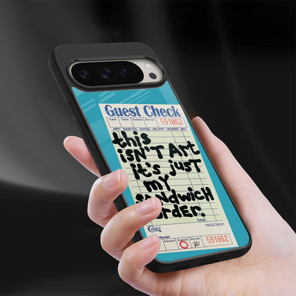 sandwich order back phone cover | glass case for google pixel 9 pro xl