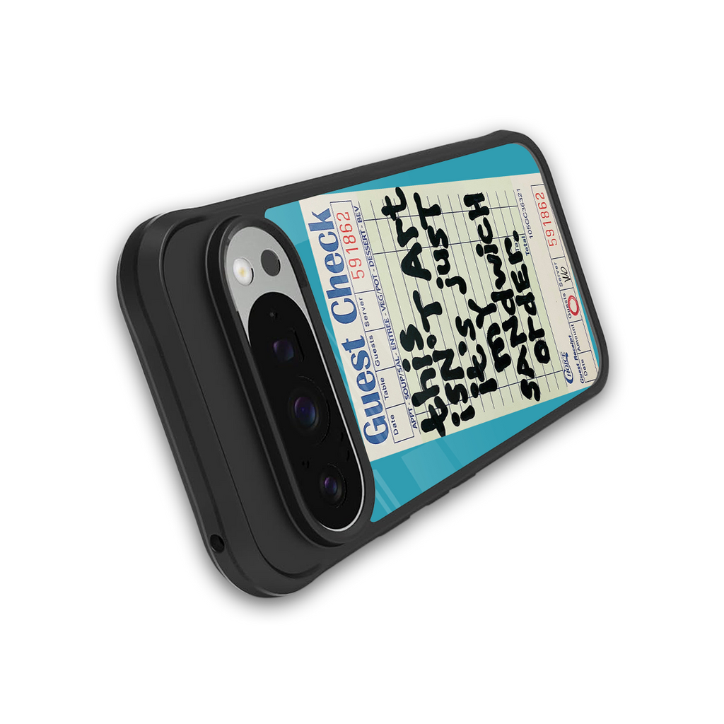 sandwich order back phone cover | glass case for google pixel 9 pro
