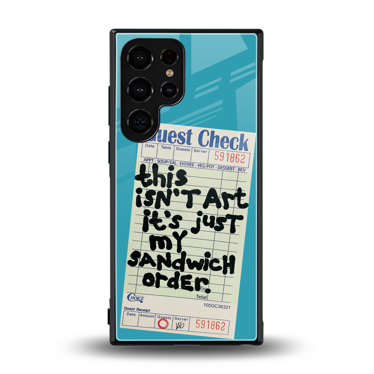 sandwich order back phone cover | glass case for samsung galaxy s24 ultra