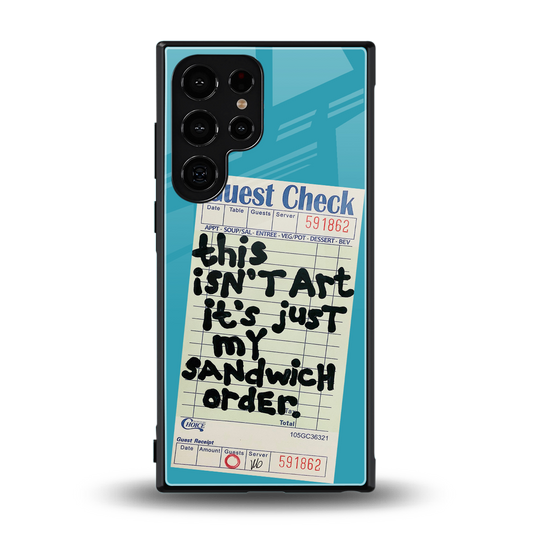 sandwich order back phone cover | glass case for samsung galaxy s24 ultra