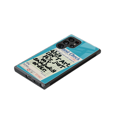 sandwich order back phone cover | glass case for samsung galaxy s23 ultra