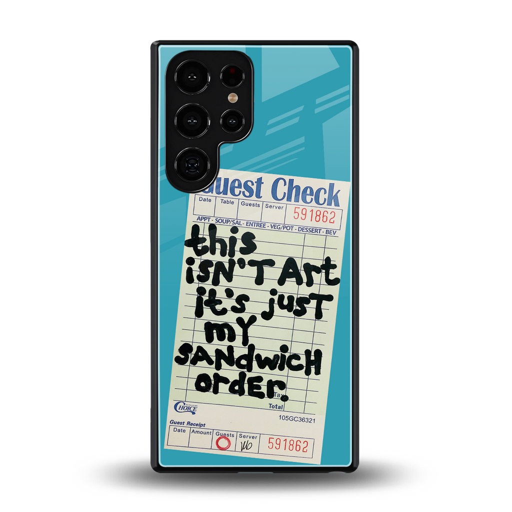 sandwich order back phone cover | glass case for samsung galaxy s25 ultra