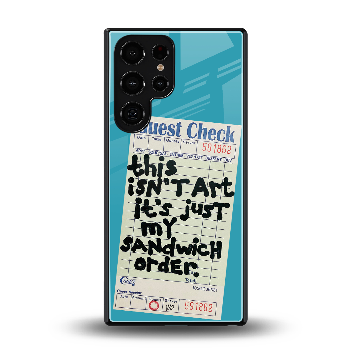 sandwich order back phone cover | glass case for samsung galaxy s25 ultra