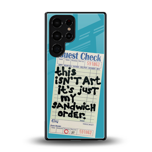 sandwich order back phone cover | glass case for samsung galaxy s25 ultra