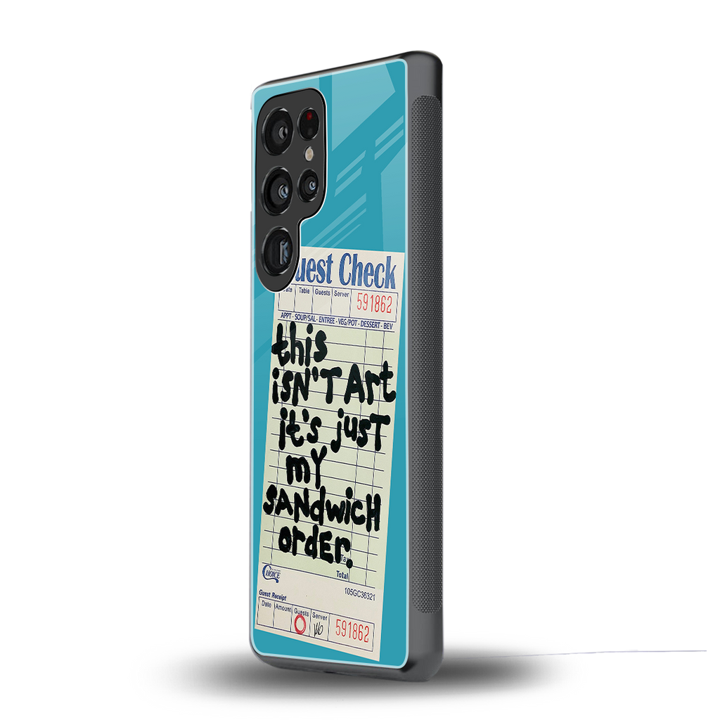 sandwich order back phone cover | glass case for samsung galaxy s25 ultra