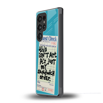 sandwich order back phone cover | glass case for samsung galaxy s25 ultra