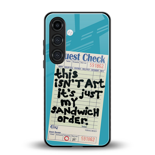sandwich order back phone cover | glass case for samsung galaxy s23 plus