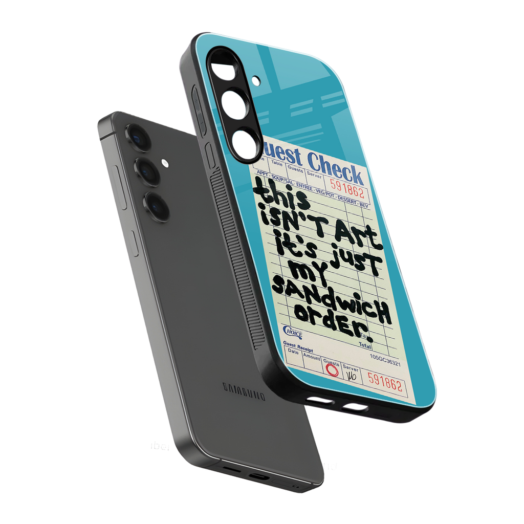 sandwich order back phone cover | glass case for samsung galaxy s24 fe