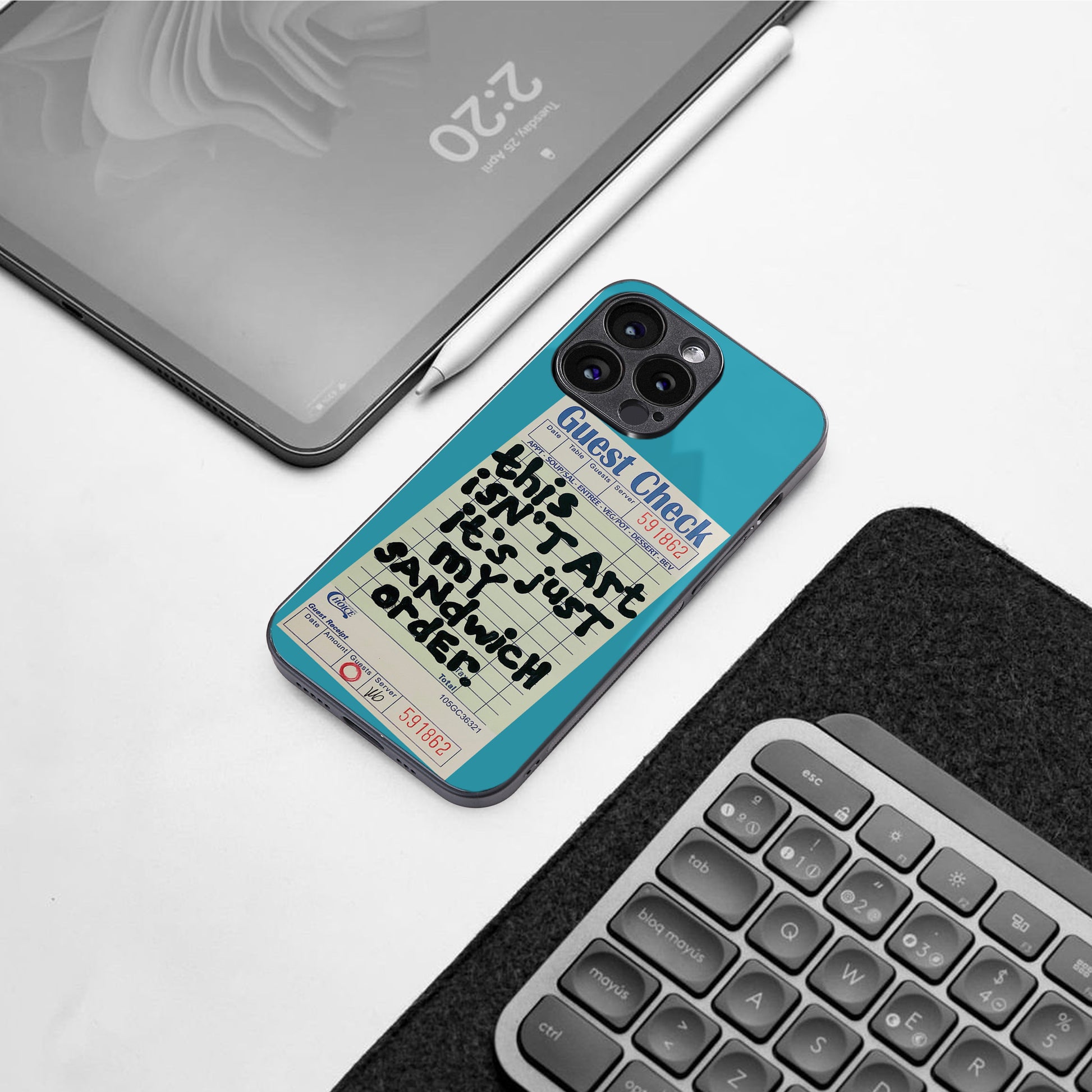 sandwich order back phone cover | glass case for iphone 16 pro max