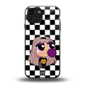 sassy chic powerpuff girls back phone cover | glass case for iphone 13 mini