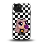 sassy chic powerpuff girls back phone cover | glass case for iphone 13 mini