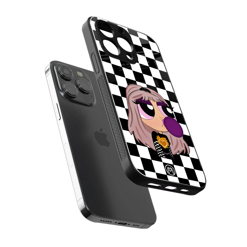 sassy chic powerpuff girls back phone cover | glass case for iphone 13 pro