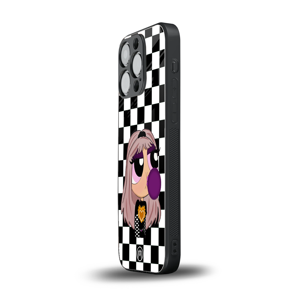 sassy chic powerpuff girls back phone cover | glass case for iphone 13 pro