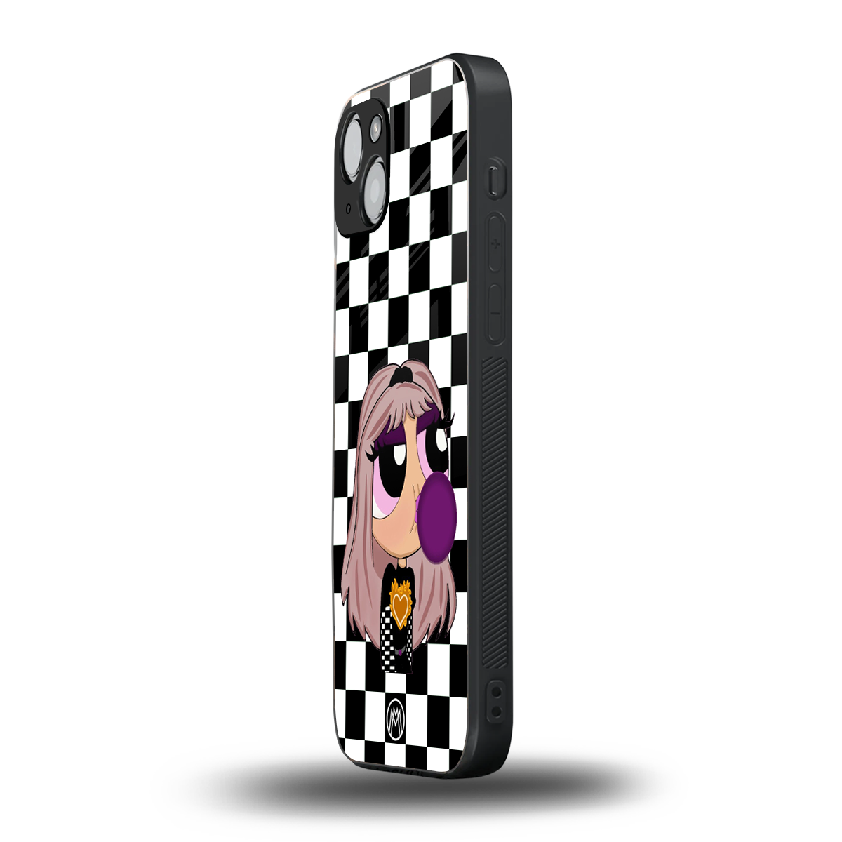 sassy chic powerpuff girls back phone cover | glass case for iphone 15 plus