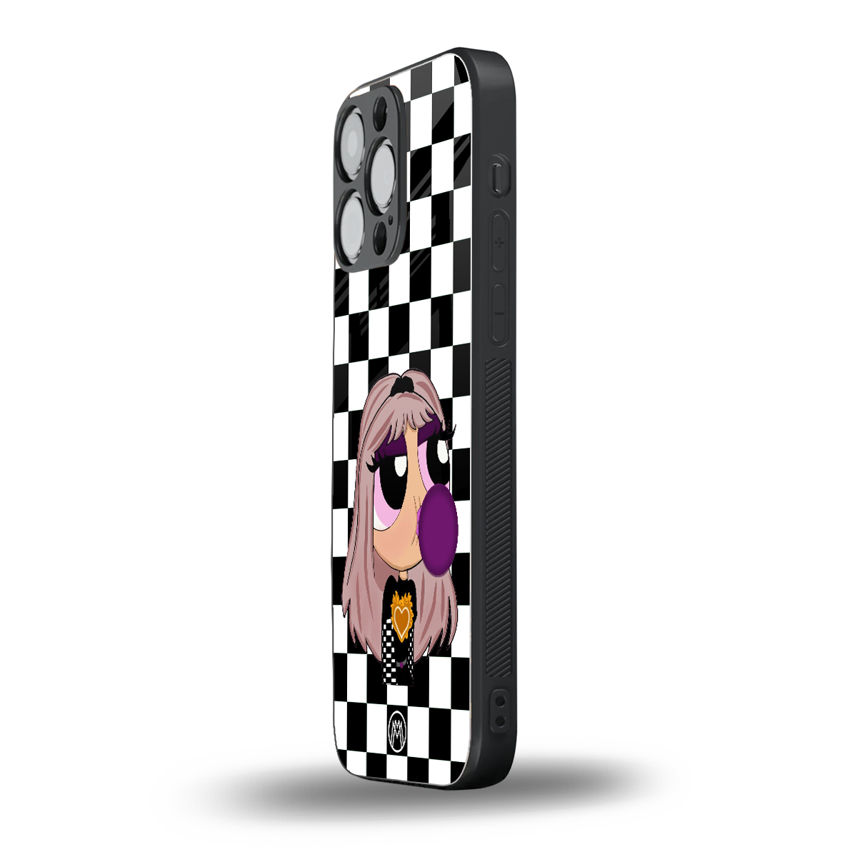sassy chic powerpuff girls back phone cover | glass case for iphone 15 pro max