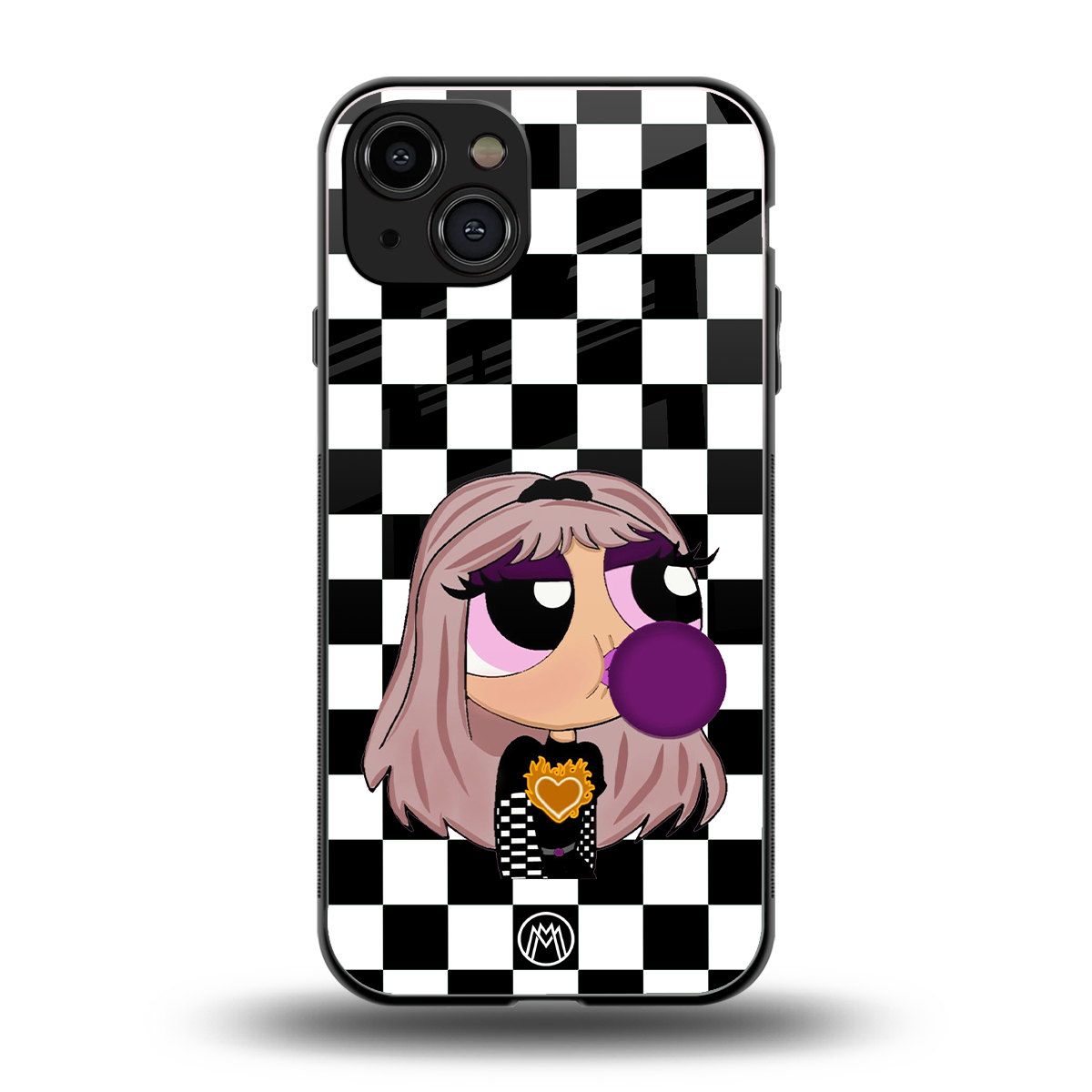 sassy chic powerpuff girls back phone cover | glass case for iphone 15