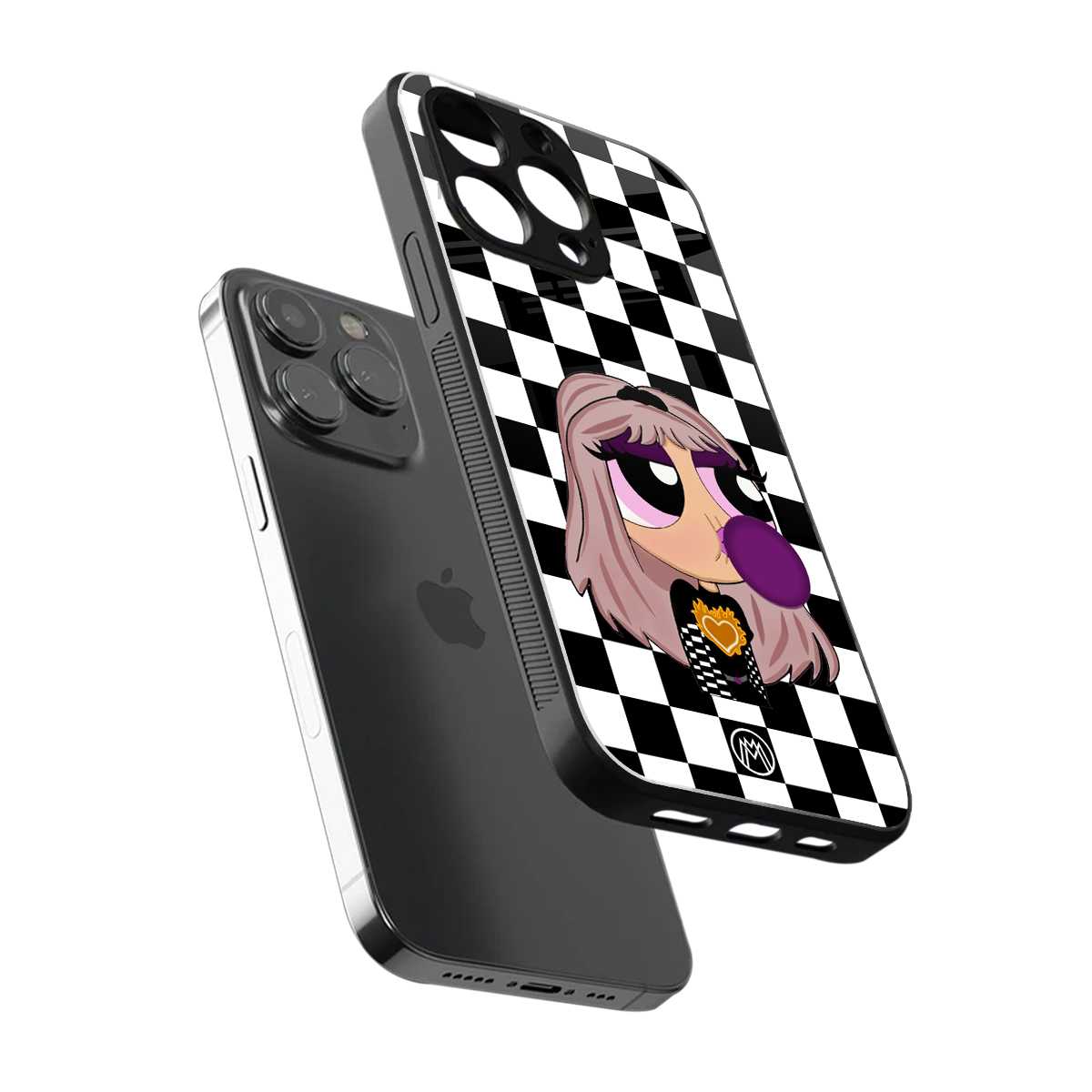 sassy chic powerpuff girls back phone cover | glass case for iphone 15 pro