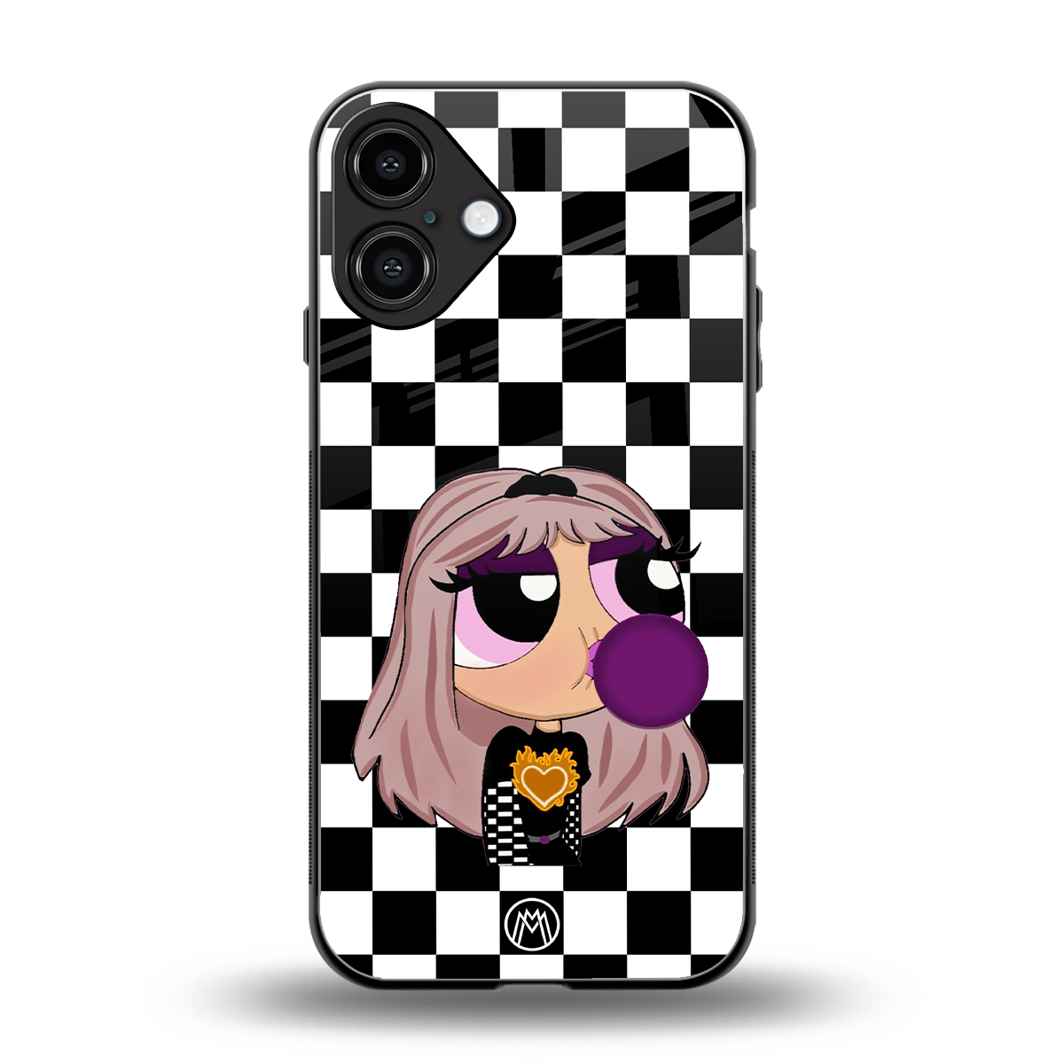 sassy chic powerpuff girls back phone cover | glass case for iphone 16 plus