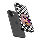sassy chic powerpuff girls back phone cover | glass case for iphone 16 plus