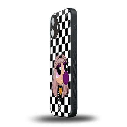 sassy chic powerpuff girls back phone cover | glass case for iphone 16 plus