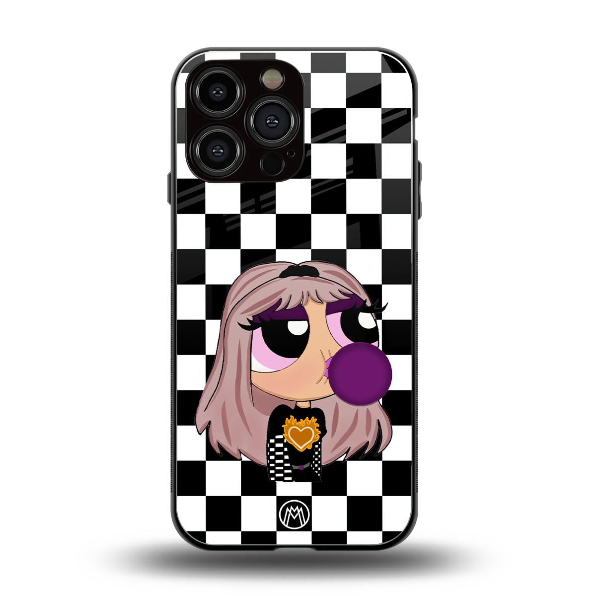 sassy chic powerpuff girls back phone cover | glass case for iphone 16 pro max