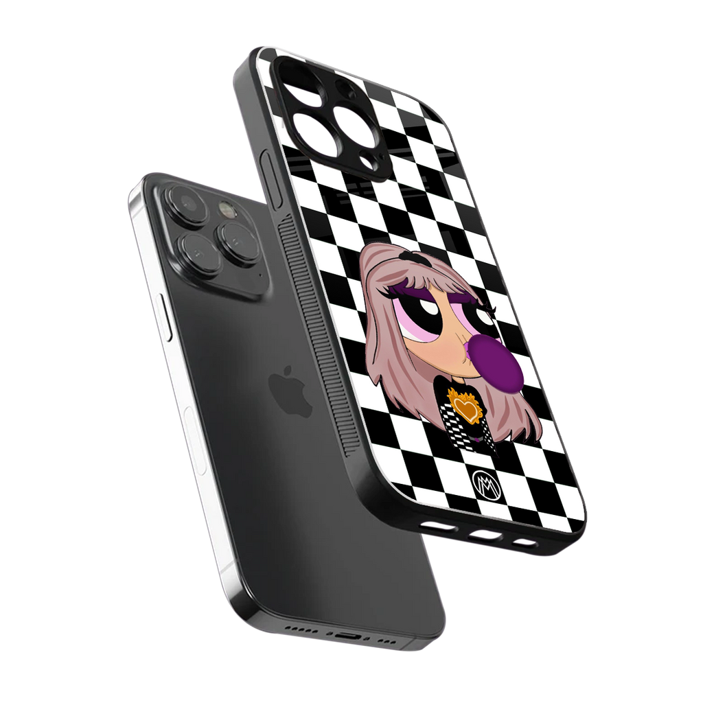sassy chic powerpuff girls back phone cover | glass case for iphone 16 pro max