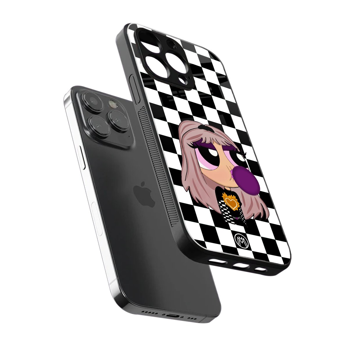 sassy chic powerpuff girls back phone cover | glass case for iphone 16 pro max